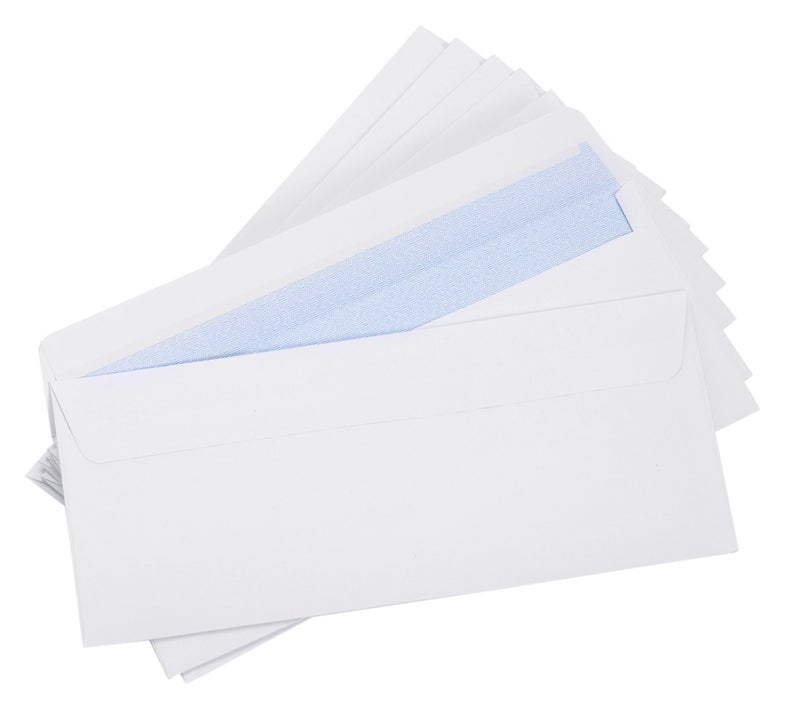 Office Deed ظرف عمل 500#10 مغلق ذاتيًا تصميم نافذة واحدة، نمط تظليل أمني للبريد الآمن، الفواتير، البيانات والمستندات القانونية، 4-1/8 × 9-1/2 بوصة - Image 4